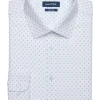 Nautica Slim Fit Four-Way Stretch Dress Shirt, White Print -&Collar Shop MW40 5FMP 26 NAUTICA WHITE FANCY MAIN