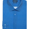 Nautica Slim Fit Four-Way Stretch Dress Shirt, Medium Blue Print -&Collar Shop MW40 5FMT 82 NAUTICA BLUE FANCY MAIN