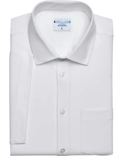 &Collar Pacific Athletic Fit Short Sleeve Dress Shirt, White
