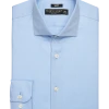 Pronto Uomo Slim Fit Dress Shirt, Blue Herringbone 1 Pronto Uomo Slim Fit Dress Shirt, Blue Herringbone -&Collar Shop MW40 5FNK 32 PRONTO UOMO BLUE STRIPE MAIN