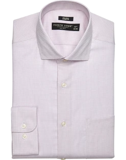 Pronto Uomo Classic Fit Spread Collar Dress Shirt, Pink Check