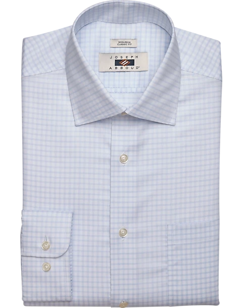 Joseph Abboud Classic Fit Dress Shirt, Blue Plaid 3 Joseph Abboud Classic Fit Dress Shirt, Blue Plaid