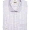 Joseph Abboud Classic Fit Spread Collar Dress Shirt, Burgundy Grid -&Collar Shop MW40 5FP6 36 JOSEPH ABBOUD BLUE CHECK MAIN