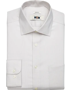 Joseph Abboud Modern Fit Dress Shirt, Khaki Tonal Check