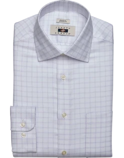 Joseph Abboud Modern Fit Spread Collar Dress Shirt, Lavender Grid