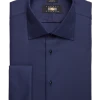 Joseph Abboud Classic Fit French Cuff Tuxedo Formal Shirt, Navy -&Collar Shop MW40 5FZA 31 JOSEPH ABBOUD NAVY SOLID MAIN