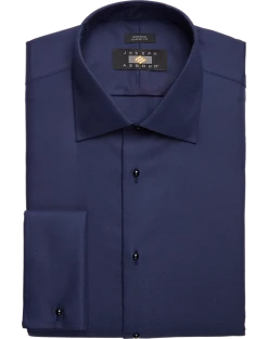 Joseph Abboud Classic Fit French Cuff Tuxedo Formal Shirt, Navy