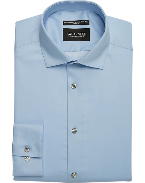 Awearness Kenneth Cole Slim Fit Performance Dress Shirt, Sky Blue 3 Awearness Kenneth Cole Slim Fit Performance Dress Shirt, Sky Blue