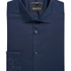 Awearness Kenneth Cole Slim Fit Performance Dress Shirt, Navy -&Collar Shop MW40 5G2D 31 AWEARNESS KENNETH COLE NAVY SOLID MAIN