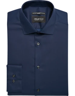 Awearness Kenneth Cole Slim Fit Performance Dress Shirt, Navy