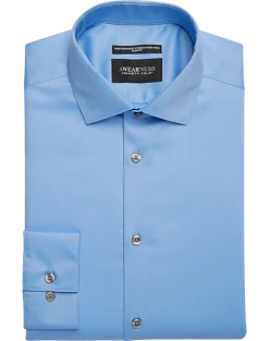 Awearness Kenneth Cole Slim Fit Performance Dress Shirt, Light Blue