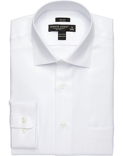 Pronto Uomo Modern Fit Queen's Oxford Dress Shirt, White 3 Pronto Uomo Modern Fit Queen's Oxford Dress Shirt, White