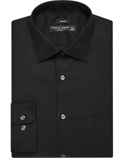Pronto Uomo Modern Fit Queen's Oxford Dress Shirt, Black