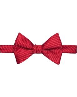 Calvin Klein White Textured Stripe Bow Tie