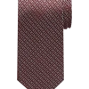 Pronto Uomo Burgundy & Charcoal Woven Grid Narrow Tie -&Collar Shop MW40 86JN 55 PRONTO UOMO BURG CHAR MAIN