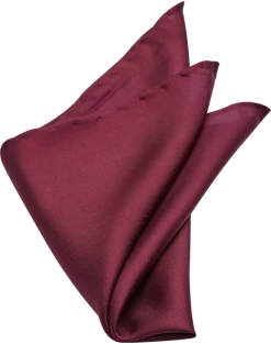 Joseph & Feiss Gold Pocket Square, Burgundy