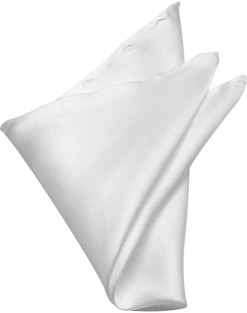 Joseph & Feiss Gold Pocket Square, White
