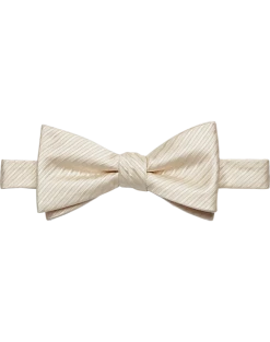 Egara Pre-Tied Bow Tie, Tan Stripe