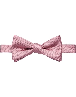 Egara Pre-Tied Bow Tie, Pink Stripe