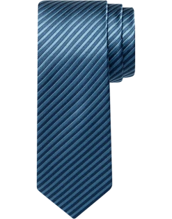 Egara Skinny Tie, Tan Stripe