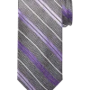Pronto Uomo Narrow Tie, Plum & Charcoal Stripe -&Collar Shop MW40 89J9 72 PRONTO UOMO PLATINUM PLUM CHAR STR MAIN
