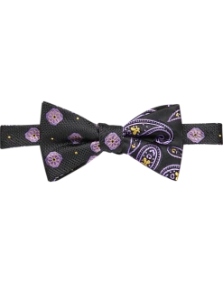 Pronto Uomo Purple Woven Stripe Bow Tie