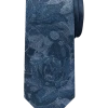 Egara Skinny Tie, Red Floral -&Collar Shop MW40 8U09 01 EGARA ORANGE BLUE PANEL MAIN 2