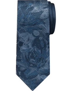 Egara Skinny Tie, Blue Floral