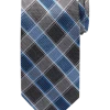 Pronto Uomo Narrow Tie, Blue Grid -&Collar Shop MW40 8U3L 01 PRONTO UOMO PLATINUM BLU PLD MAIN