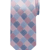 Pronto Uomo Narrow Tie, Pink & Blue Grid -&Collar Shop MW40 8U3N 69 PRONTO UOMO PLATINUM PNK GRID MAIN