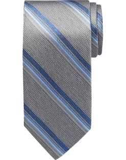 Pronto Uomo Narrow Tie, Blue Stripe