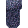 Pronto Uomo Narrow Tie, Pink & Blue Floral -&Collar Shop MW40 8U55 32 PRONTO UOMO PLATINUM PLUM BLU FLOR MAIN