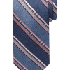 Pronto Uomo Pink & Blue Stripe Narrow Tie