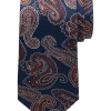 Joseph Abboud Narrow Tie, Navy & Rust Paisley