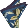 Joseph Abboud Pocket Square, Navy Botanical -&Collar Shop MW40 8V50 01 JOSEPH ABBOUD NAVY MAIN