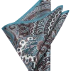 Joseph Abboud Pocket Square, Teal & Brown Paisley -&Collar Shop MW40 8V52 43 JOSEPH ABBOUD HUNTER PSLY MAIN
