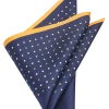 Joseph Abboud Pocket Square, Blue & Orange Dot -&Collar Shop MW40 8V54 01 JOSEPH ABBOUD BLUE ORG DOT MAIN