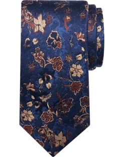 Joseph Abboud Narrow Tie, Navy Floral