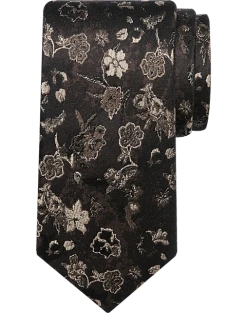 Joseph Abboud Narrow Tie, Brown Floral