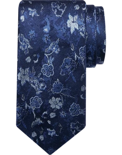 Joseph Abboud Narrow Tie, Blue Floral