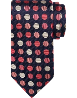 Joseph Abboud Narrow Tie, Black & Pink Dots