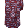 Joseph Abboud Narrow Silk Tie, Burgundy Square And Floral Print -&Collar Shop MW40 8VE7 06 JOSEPH ABBOUD BURGUNDY MAIN