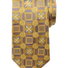 Joseph Abboud Narrow Silk Tie, Gold Square And Floral Print -&Collar Shop MW40 8VE7 38 JOSEPH ABBOUD GOLD MAIN