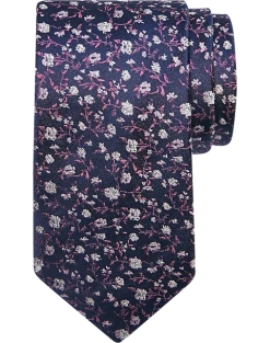 Joseph Abboud Narrow Tie, Purple Floral
