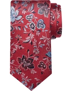 Calvin Klein Narrow Tie, Red Floral