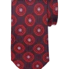 Joseph Abboud Narrow Silk Tie, Red Oval Medallion