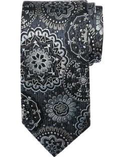 Joseph Abboud Narrow Tie, Black Medallion