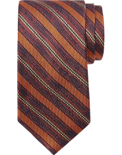 Joseph Abboud Narrow Tie, Orange Stripe