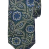 Joseph Abboud Narrow Silk Tie, Olive Paisley Medallion