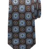 Joseph Abboud Narrow Tie, Brown Medallion